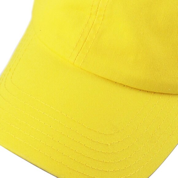 Men's Yellow Baseball Cotton Denim Running Golf Washed Low Classic Hat Cap - Picture 5 of 8